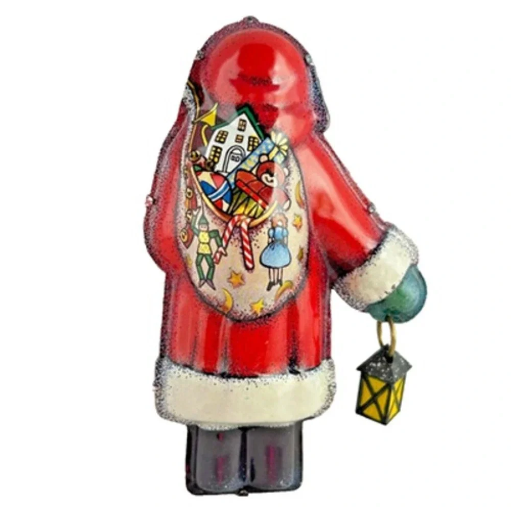 Vintage Hallmark ST. NICHOLAS 1981 Keepsake Ornament Tin Santa Made in Hong Kong